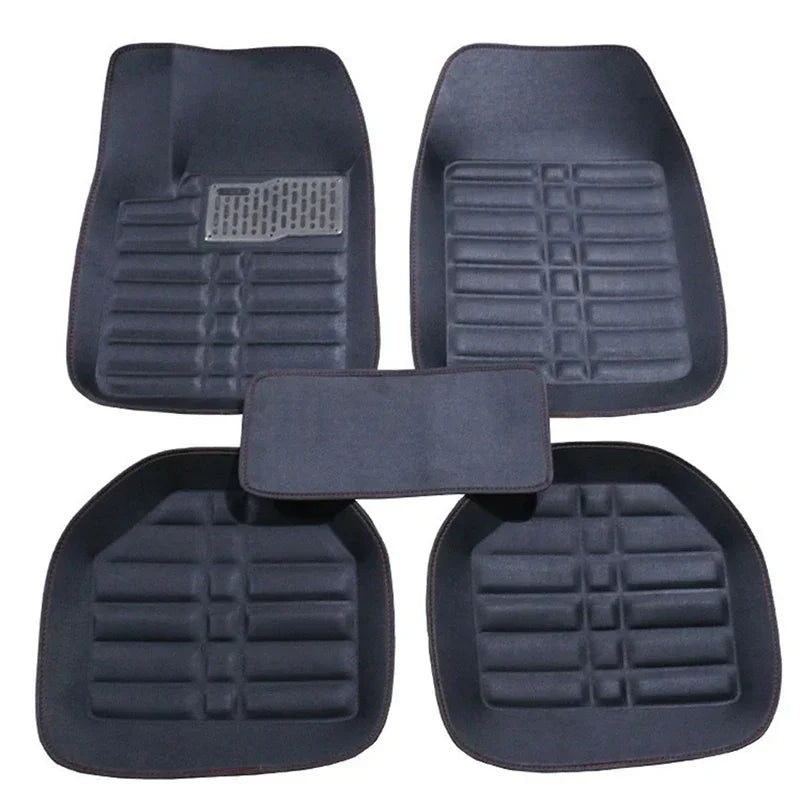 5pcs Universal Car Auto Floor Mats FloorLiner Front&Rear Carpet All Weather Mat