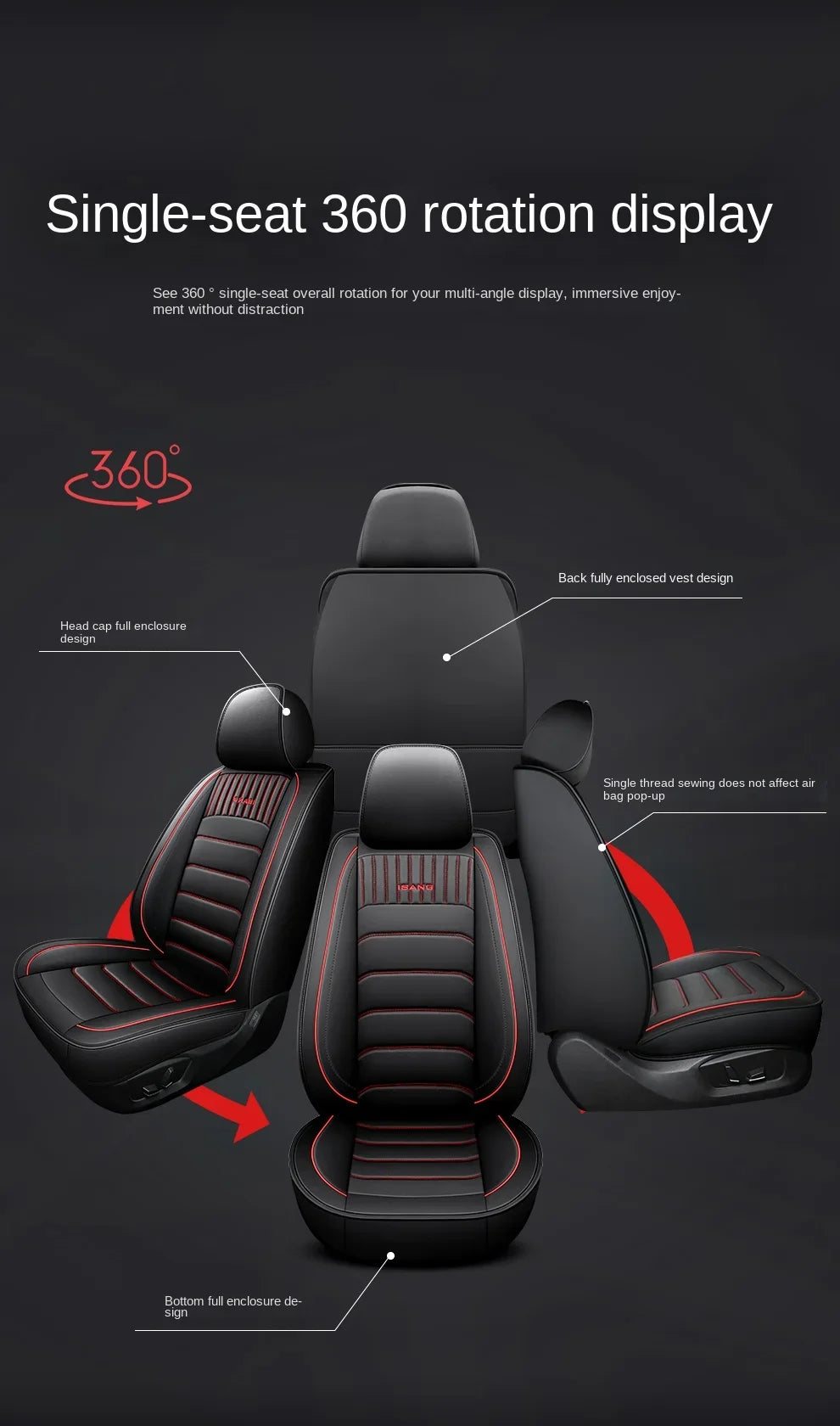 Universal Style Full Coverage Car Seat Cover for AUDI Q5 Q2 Q3 Q6 Q7 Q8 S1 S4 S5 S6 SQ5 RS3 RS4 RS5 RS6 TT Car Accessories