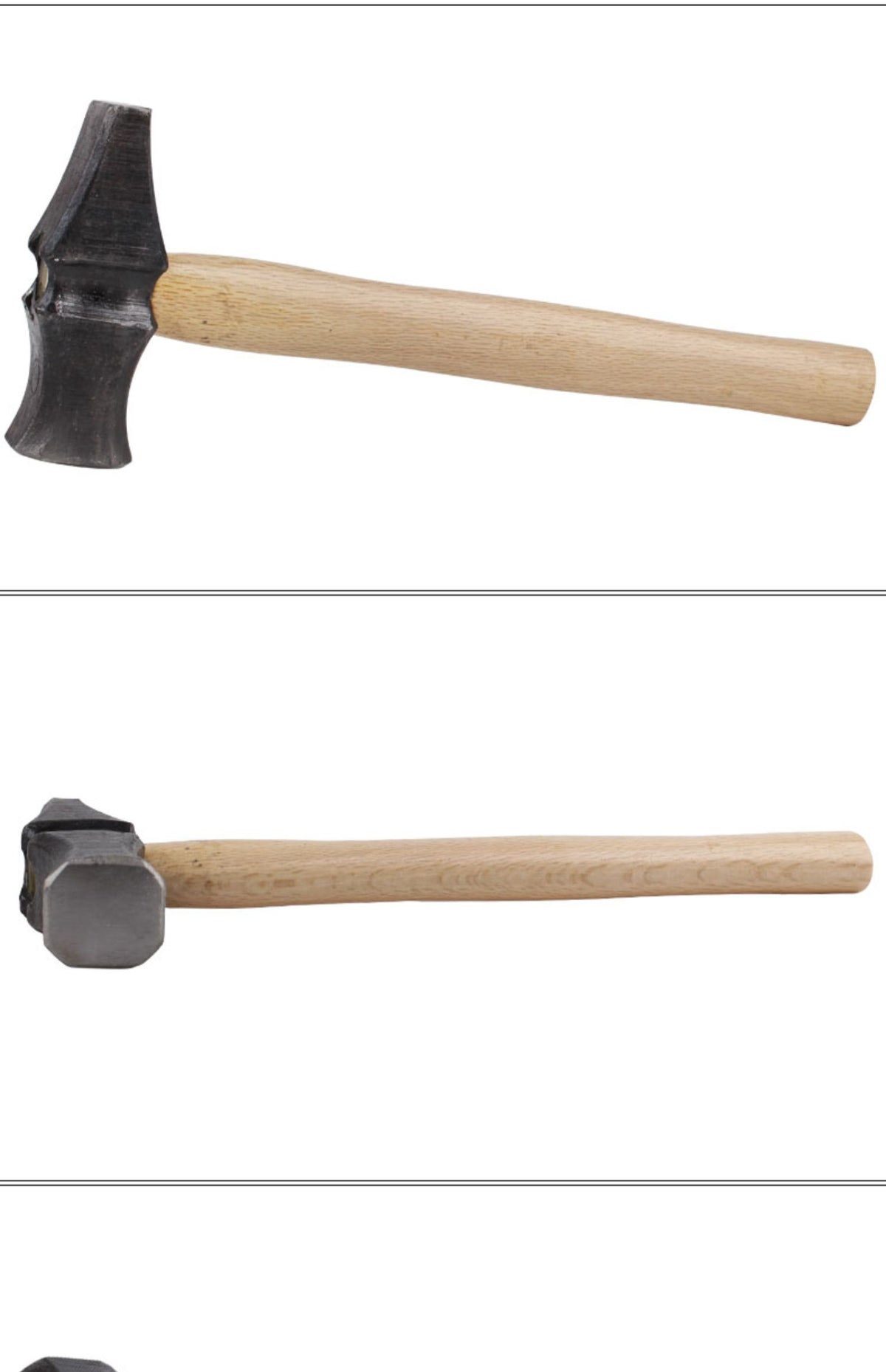 Iron hammer Blacksmith forging household wooden handle Hand forging tools Wood handle Steel hammer Sheet metal hammer