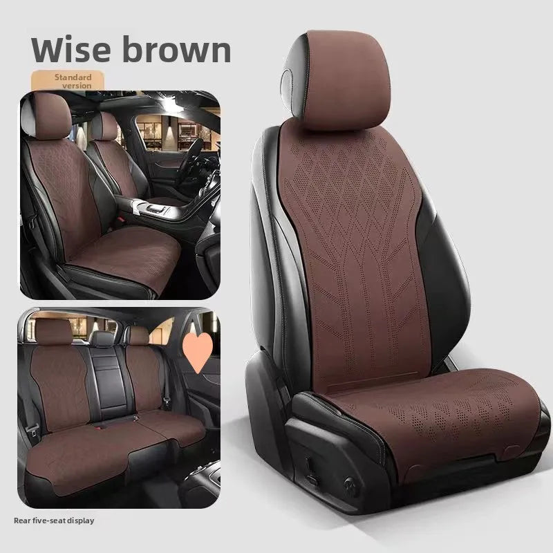 High Quality Suede Cover Universal High-end Car Seat Cover Breathable Seat Anti-slip Luxury Car Protection Thin Suede Seat Cover