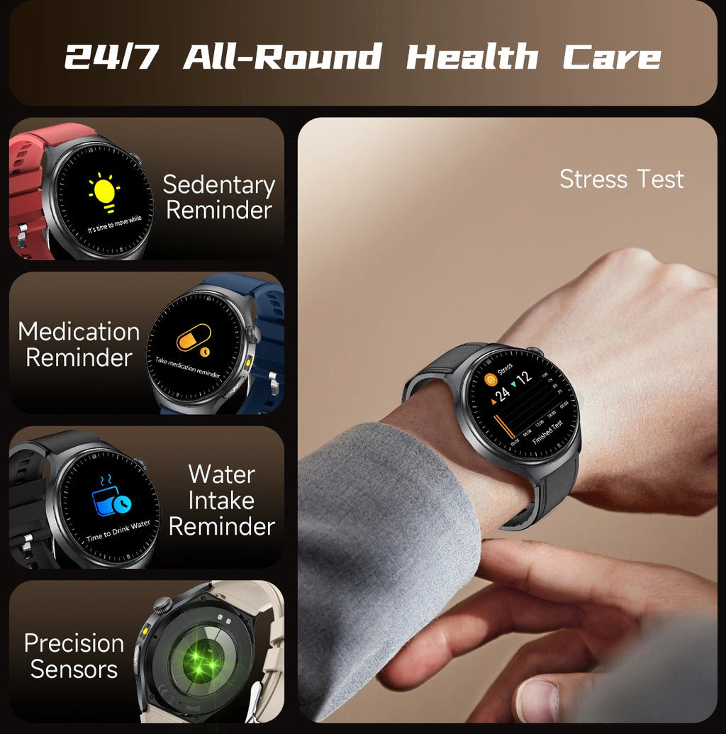 2026 New Diagnosis ECG Smart Watch Sport AI Accurate Uric Acid Blood Pressure Body Fat Five Organ Fitness Waterproof Smartwatch