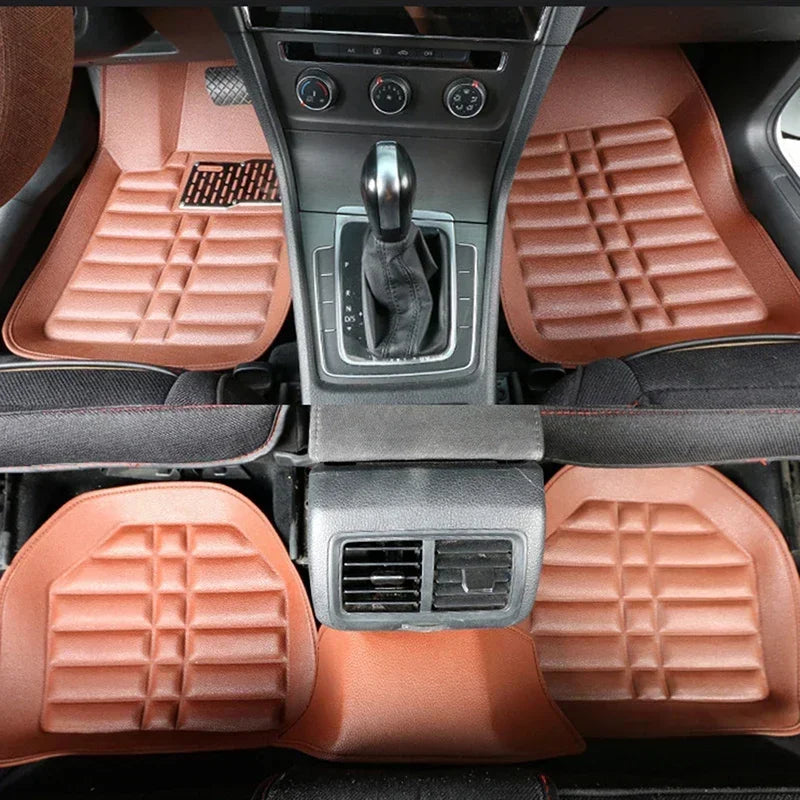 Car floor mat universal anti slip mat new car interior PU leather durable anti slip mat Accessories