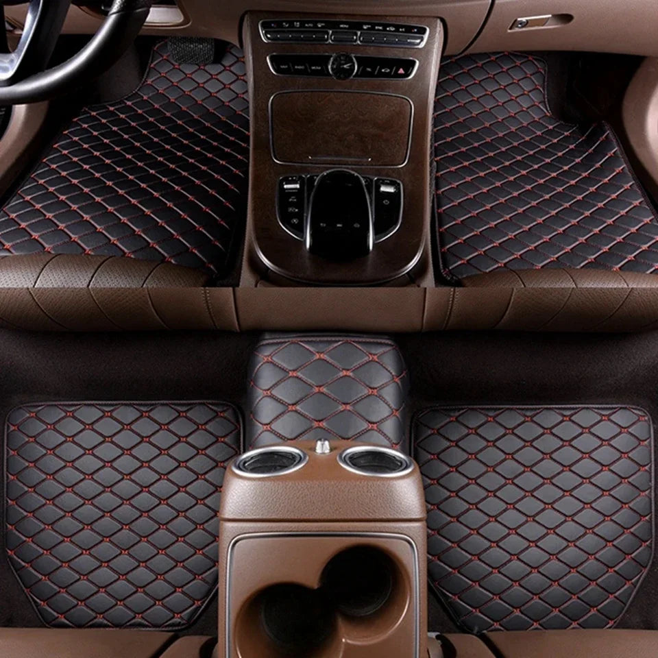 Alfombrillas de coche 5 piezas – Juego completo de cuero PU impermeable