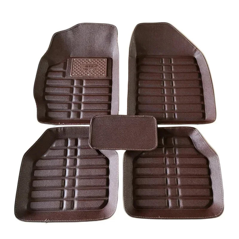 5pcs Universal Car Auto Floor Mats FloorLiner Front&Rear Carpet All Weather Mat