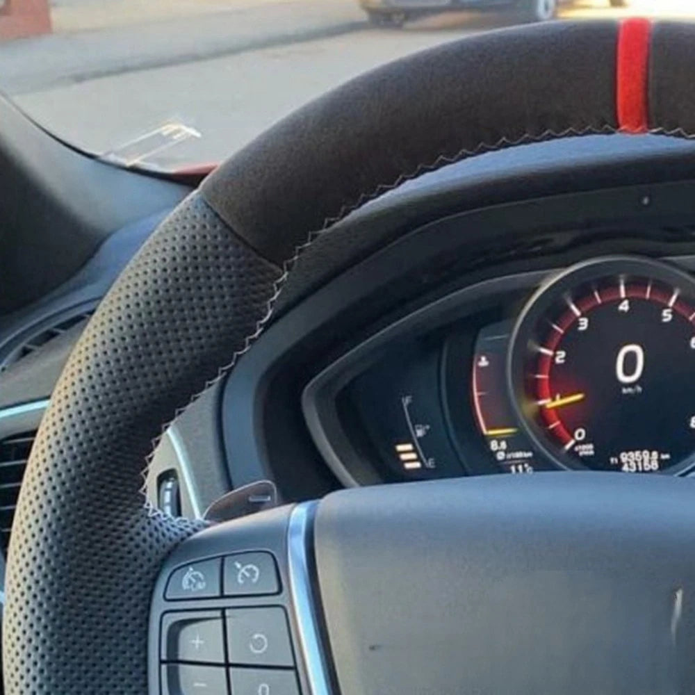 DIY Steering Wheel Cover Braid – Suede Leather for Volvo XC60 S60 V40 V60 S40