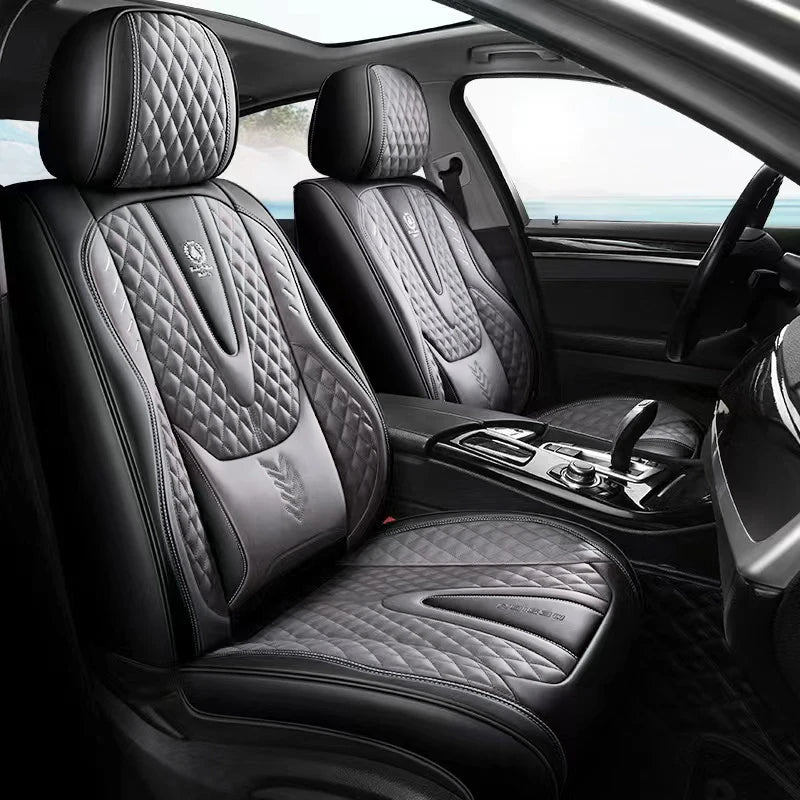 Universal Car Seat Covers  Full Covered Durable Leather Seat Cushion for 90% Sedan SUV 8 Colors Set Include Front and Rear Cover