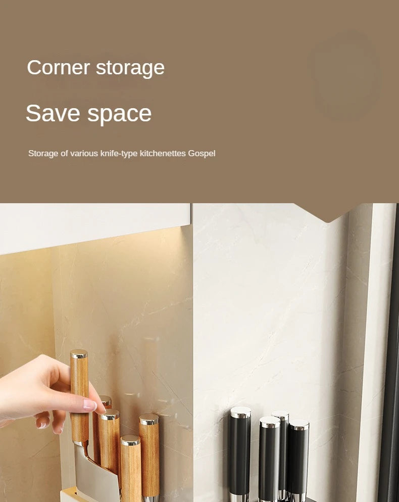 Kitchen Knife Holder Knife Storage Rack No Punching Wall-mounted Storage Box Knife Storage Box Household Knife Storage Seat