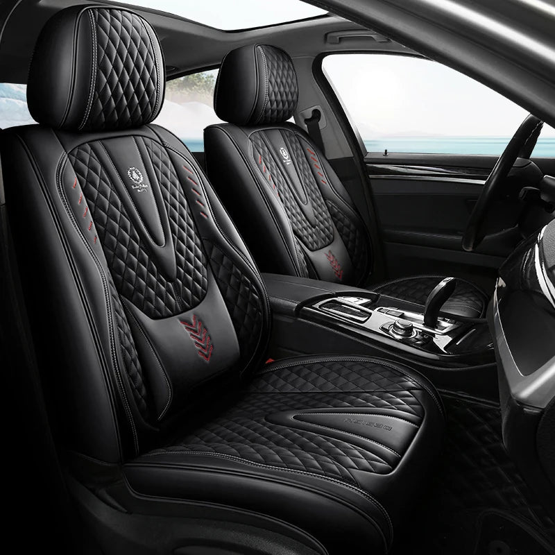 Universal Car Seat Covers  Full Covered Durable Leather Seat Cushion for 90% Sedan SUV 8 Colors Set Include Front and Rear Cover