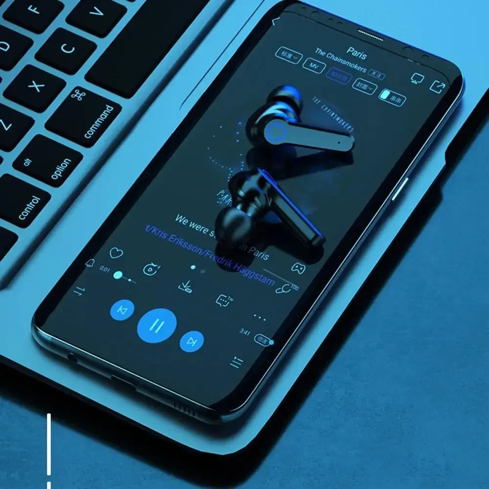 M19 Bluetooth Wireless In-Ear Headset with LED Display & Touch Control