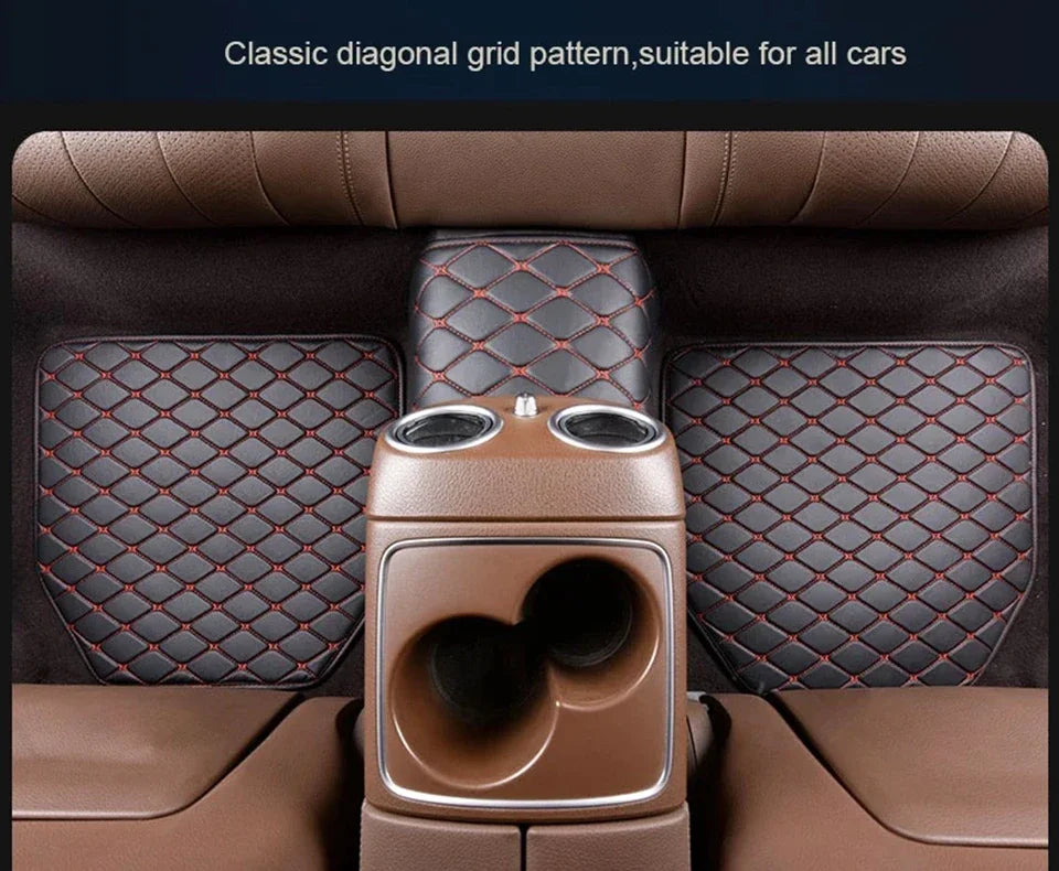 Alfombrillas de coche 5 piezas – Juego completo de cuero PU impermeable