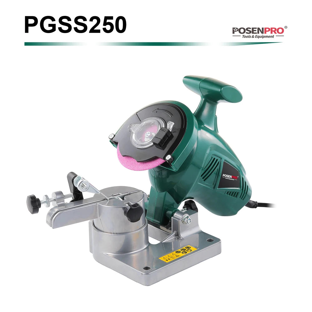 POSENPRO 250W Electric Chainsaw Sharpener — Portable 4" Power Sharpener for Saw Chains & Garden Tools
