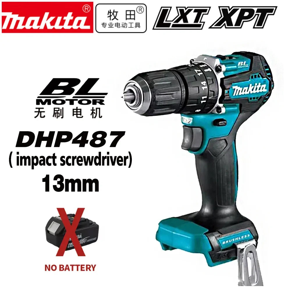 Makita DHP487 18V Brushless Cordless Hammer Drill – Combi Drill