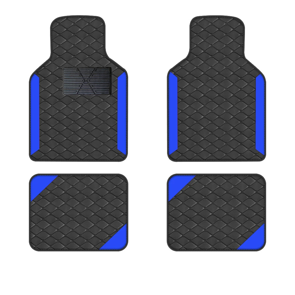 Luxury PU Leather Car Floor Mats 4pcs – Left-Hand Drive
