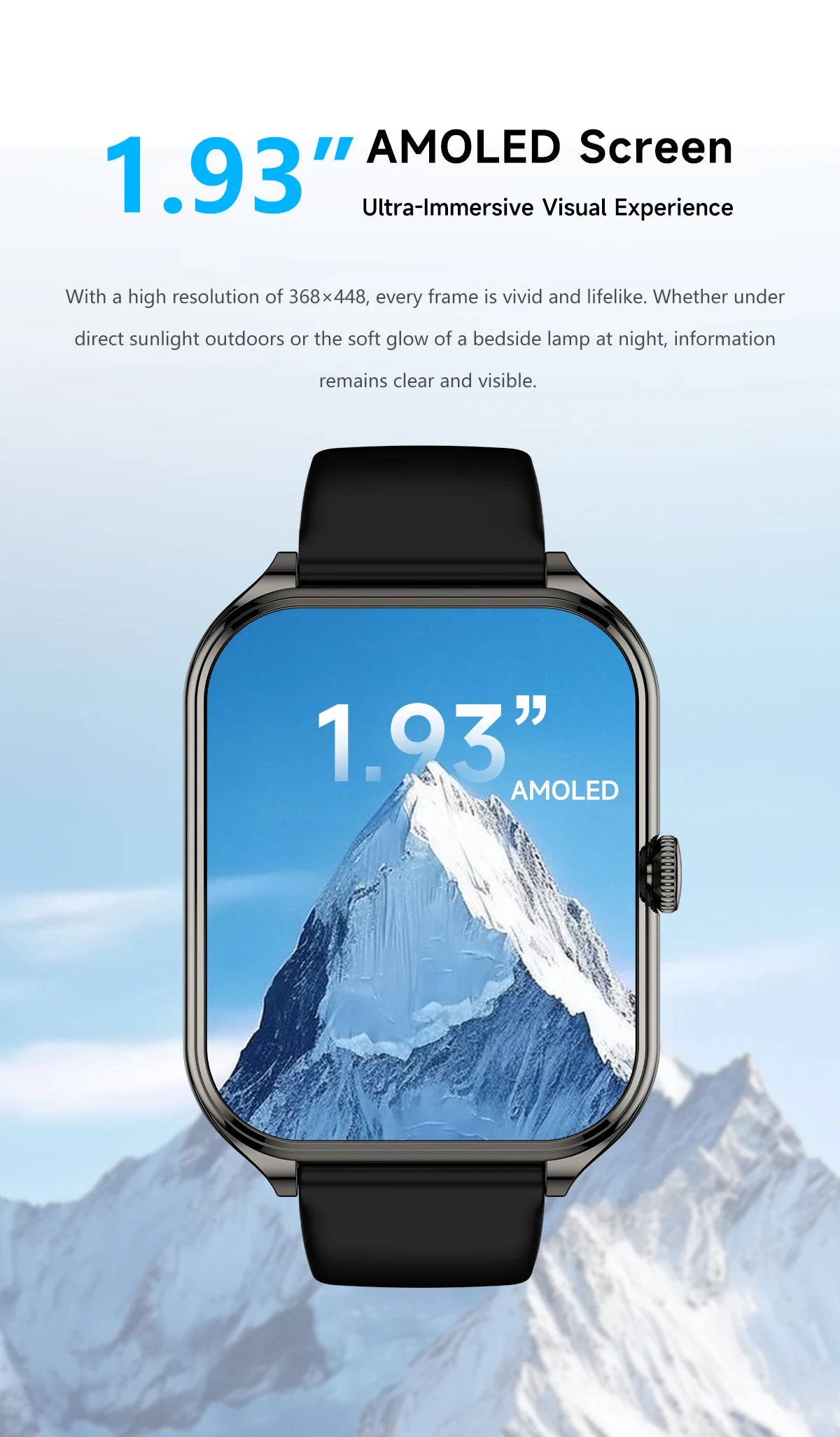 1.93-Inch Ultra-Thin AMOLED Smartwatch with Wireless Calling