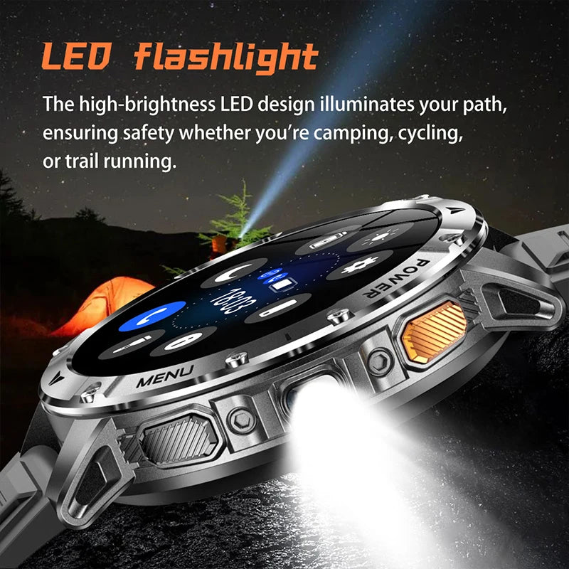 1.7-Inch IPS Smartwatch with Bluetooth Calls, SOS & 120+ Sports Modes