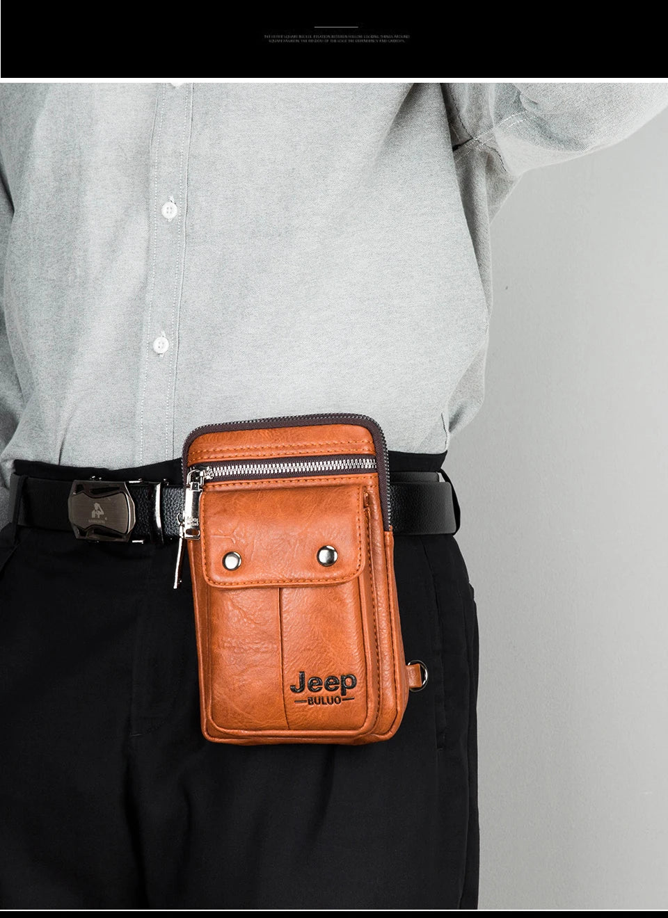 JEEP BULUO Small Multi-function Sling Crossbody Bag Brand Men Shoulder Bag Legs Waist Bag For Man New Fashion Casual Cool Mini