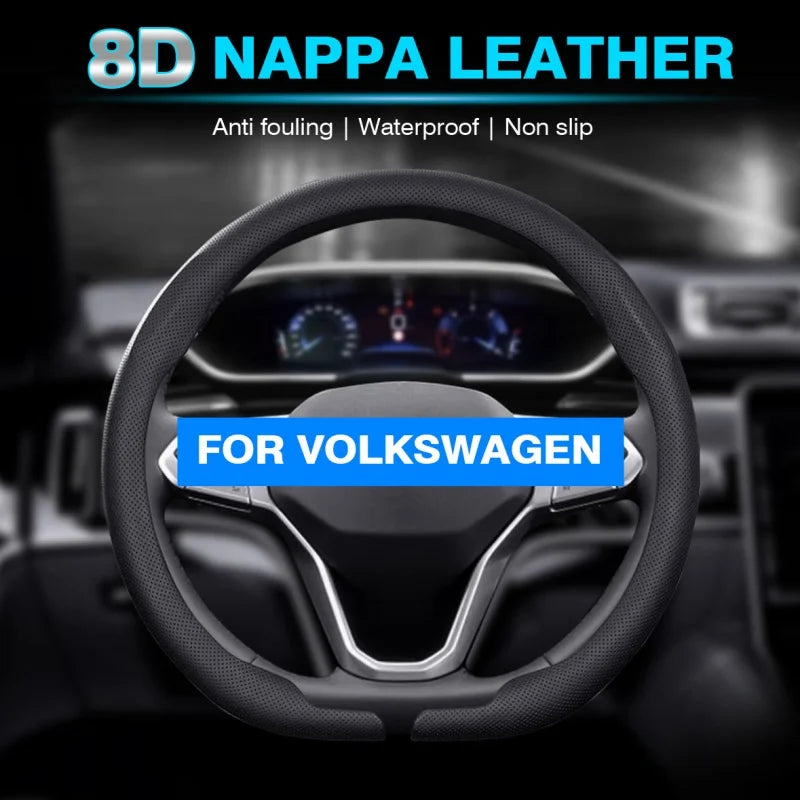 Steering Wheel Cover for Volkswagen – Golf 7, Touran, Polo, Jetta, Passat B8, Tiguan