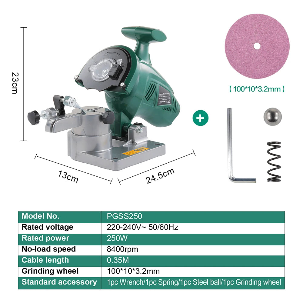 POSENPRO 250W Electric Chainsaw Sharpener — Portable 4" Power Sharpener for Saw Chains & Garden Tools