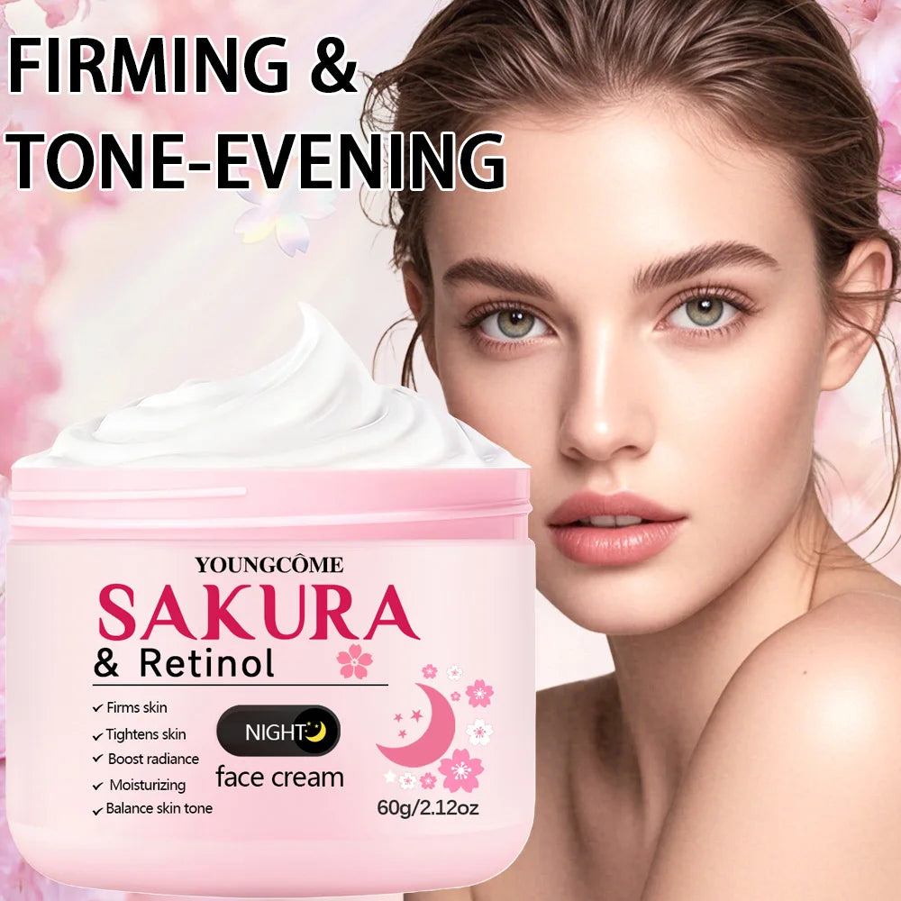 Pink Peptide & Sakura Retinol Day & Night Skincare Set 4pcs