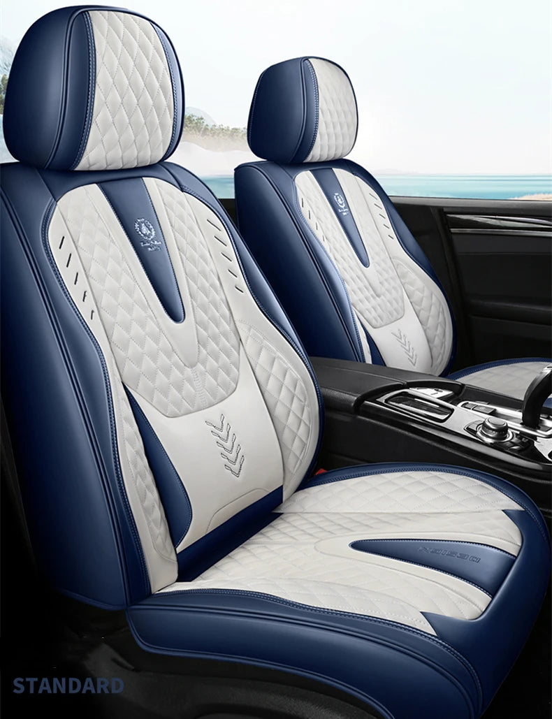 Universal Car Seat Covers  Full Covered Durable Leather Seat Cushion for 90% Sedan SUV 8 Colors Set Include Front and Rear Cover