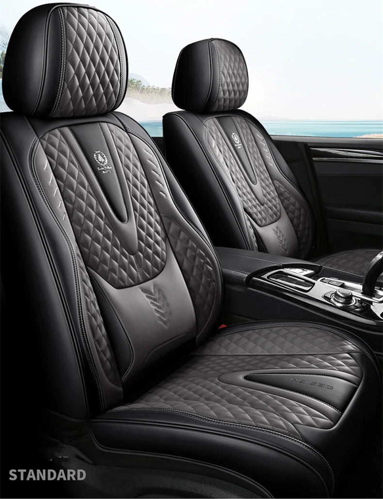 Universal Car Seat Covers  Full Covered Durable Leather Seat Cushion for 90% Sedan SUV 8 Colors Set Include Front and Rear Cover