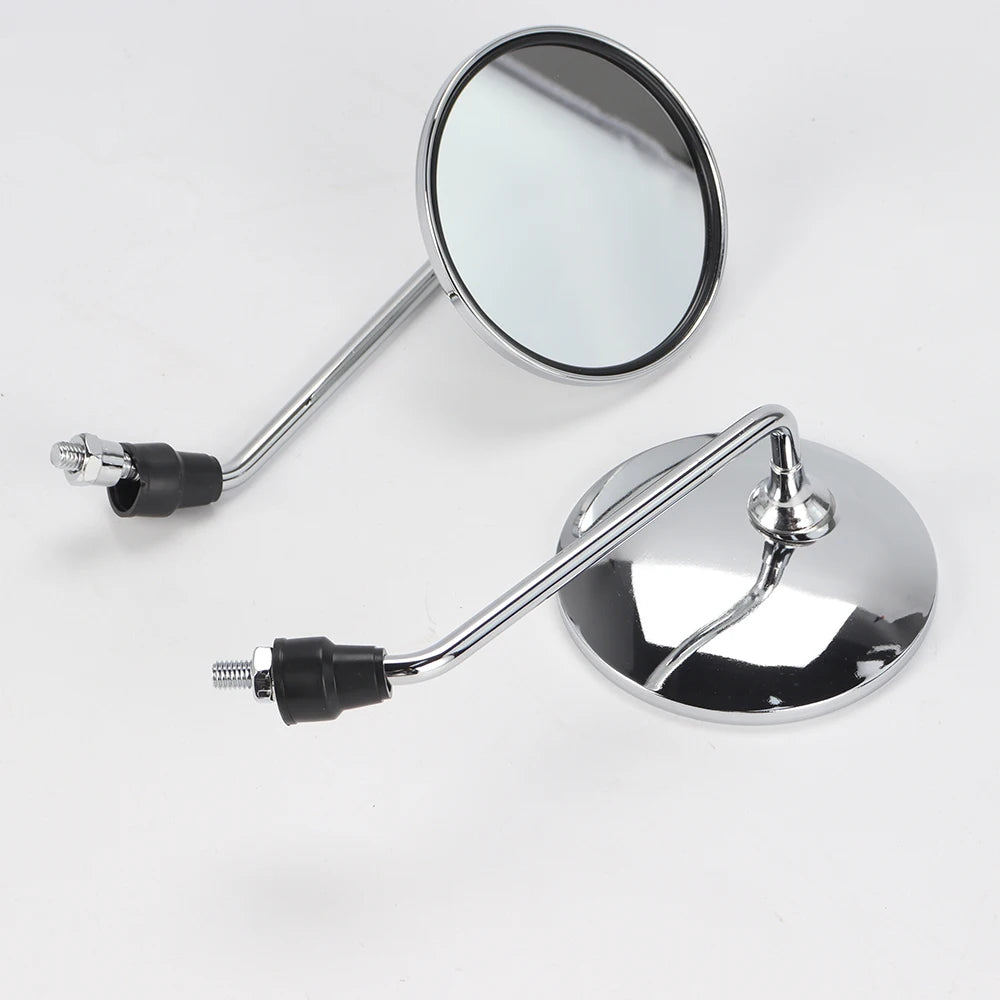Motorcycle Mirrors Universal 8mm/10mm Round Motorcycle Rear View Side Mirrors Handle Bar for Mountain Bike Dirt Bike ATV