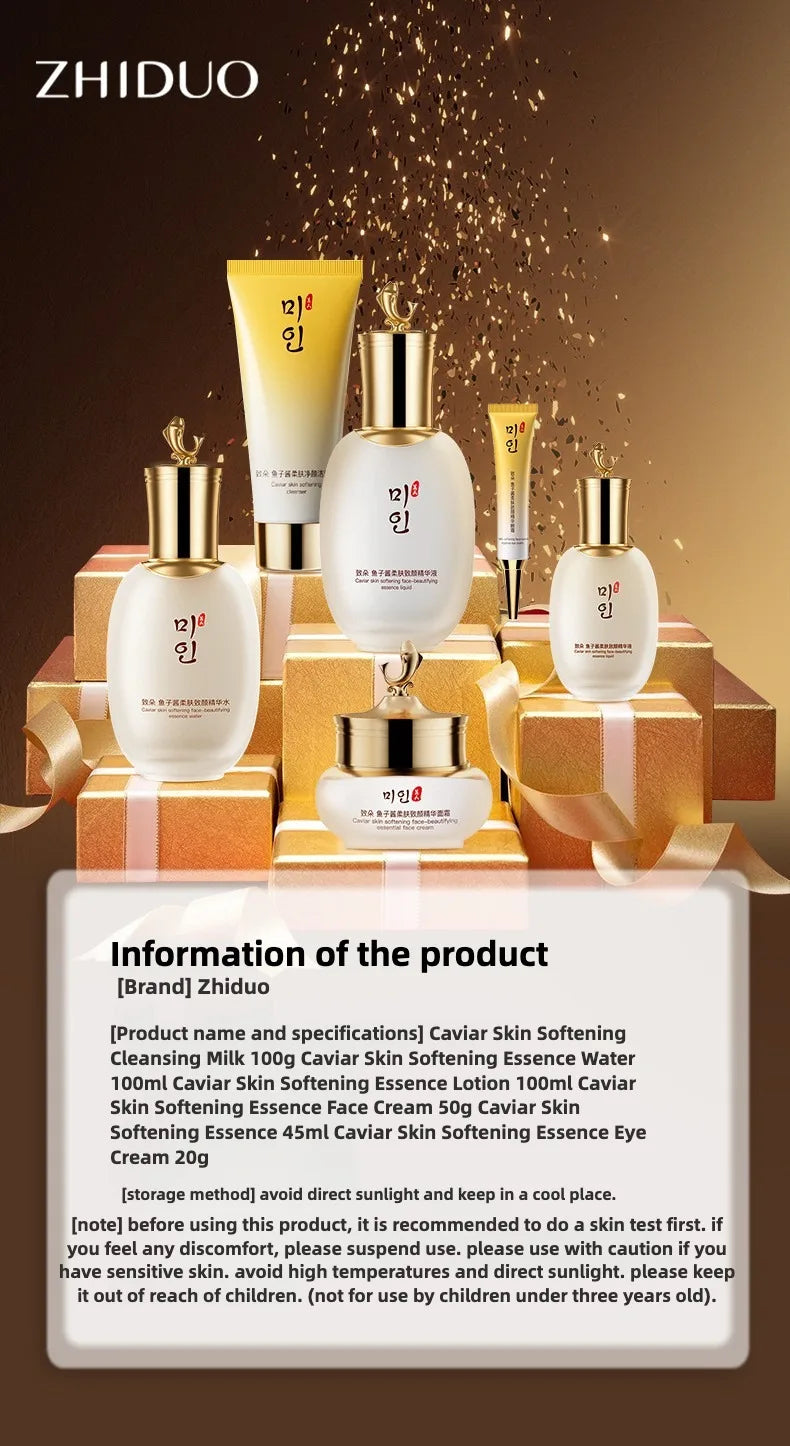 Caviar Anti-Wrinkle Skincare Set – Firming, Lifting & Hydrating Face Kit for All Skin Types