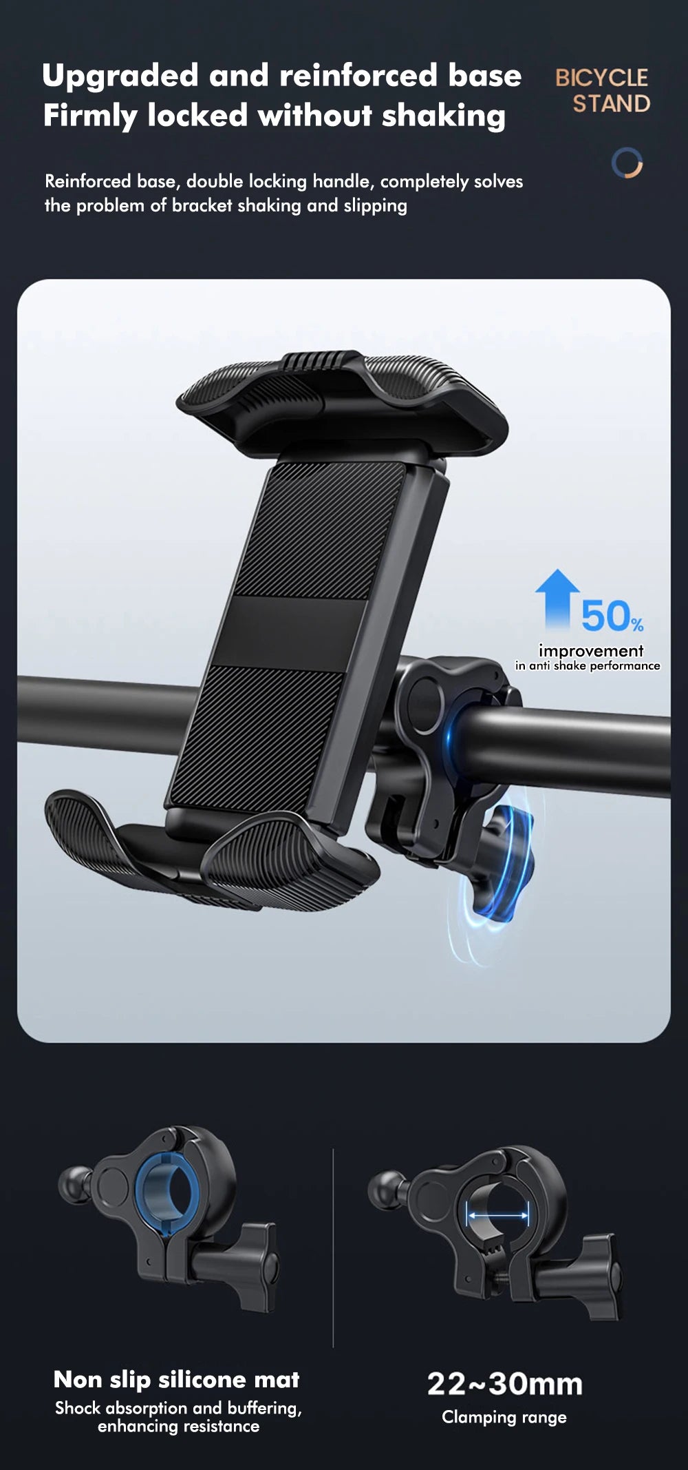 Bike Phone Holder Motorcycle Rearview Mirror Phone Mount Stand Bike Scooter Handlebar Cradle Clip Outdoor Navigation Universal