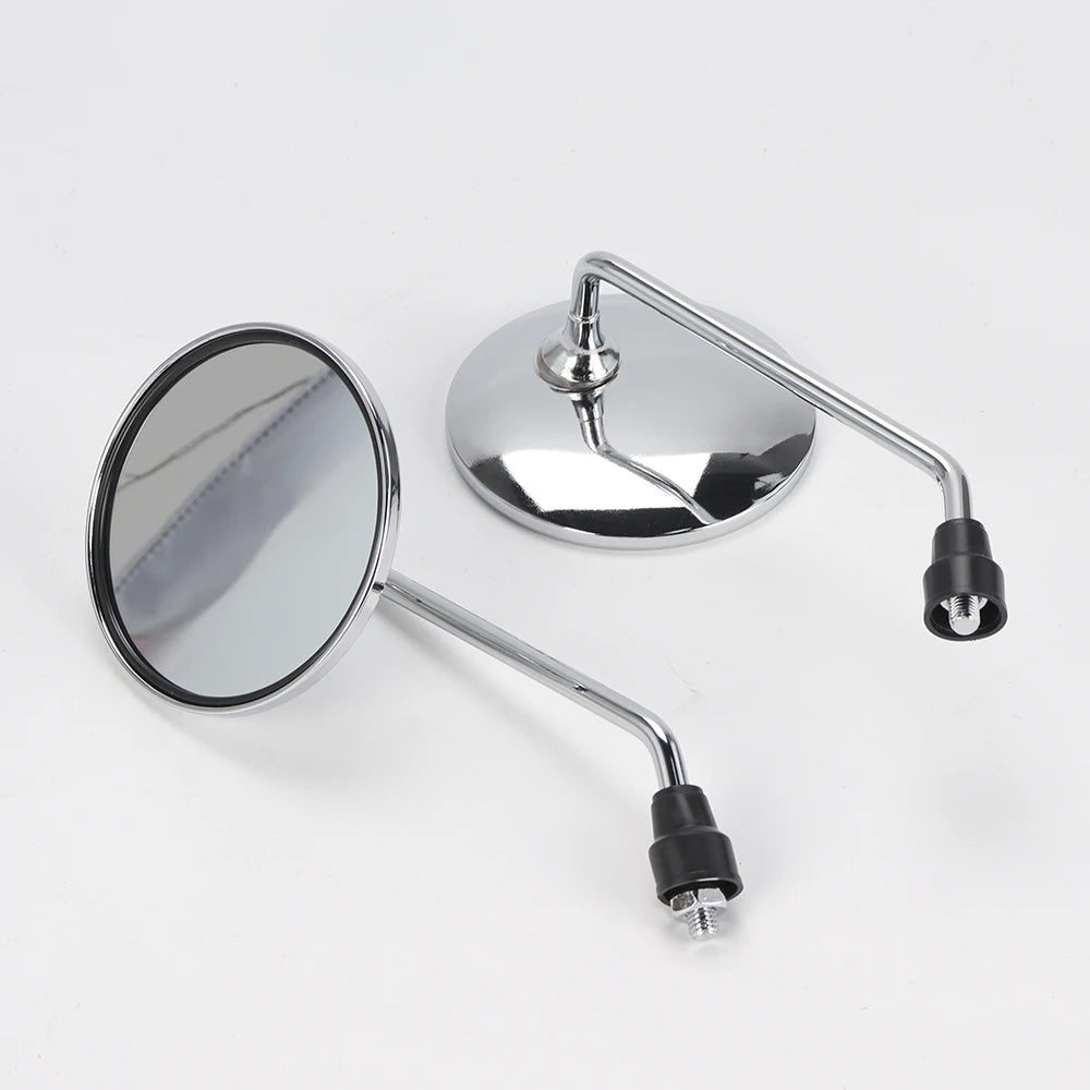 Motorcycle Mirrors Universal 8mm/10mm Round Motorcycle Rear View Side Mirrors Handle Bar for Mountain Bike Dirt Bike ATV