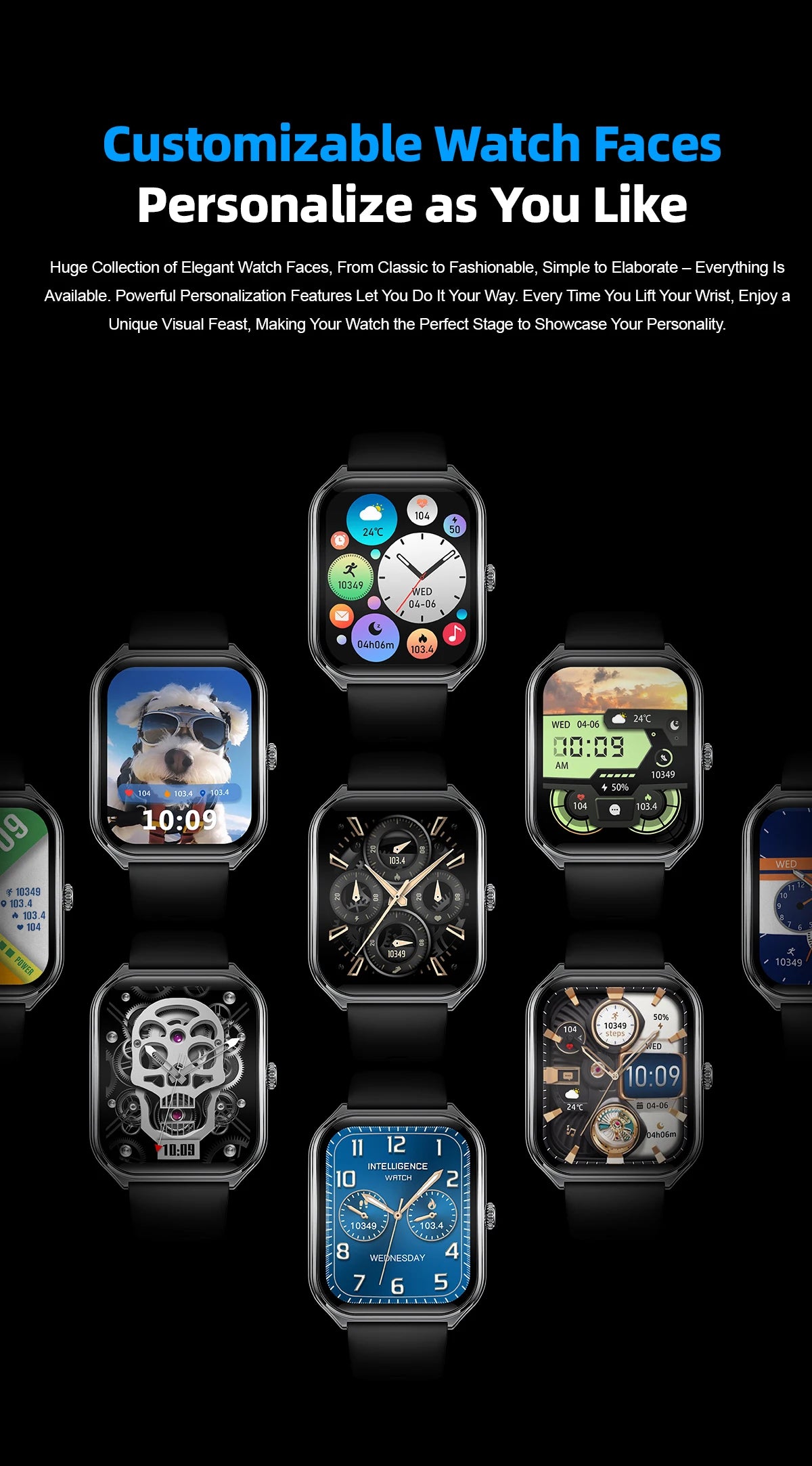1.96-Inch AMOLED Smartwatch with Bluetooth Calling – Always-On Display