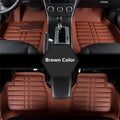 Alfombrillas universales de 5 piezas para coche – Marrón todo tiempo