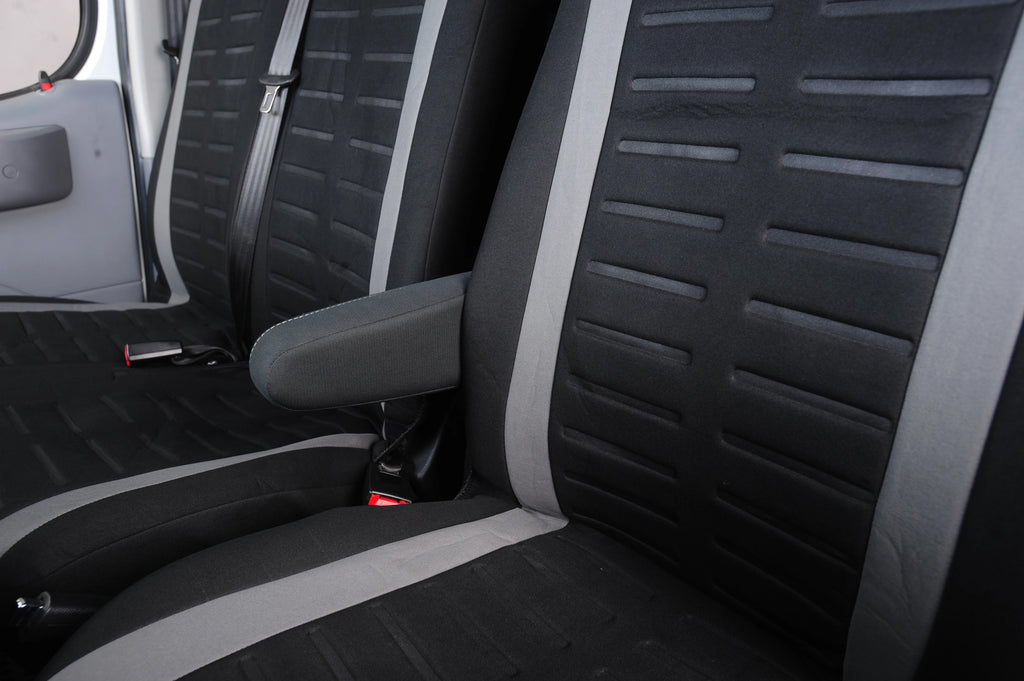 Universal 3D Stripe Seat Covers — Fits Most Vans & Trucks, 2+1 Front Seat Cover Set