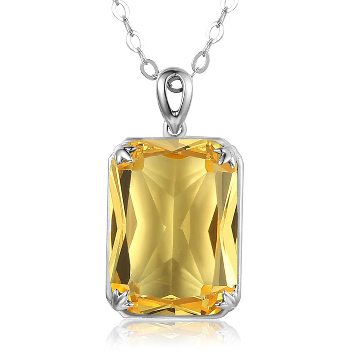 100% Real Silver 925 Necklace Pendant Aquamarine Women Jewelry Birthday Party Banquet Girl Accessories