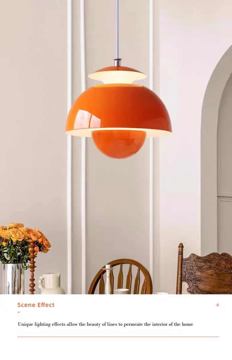 Nordic Semicircle Pendant Light – Modern Hanging Lamp for Living Room & Bedroom