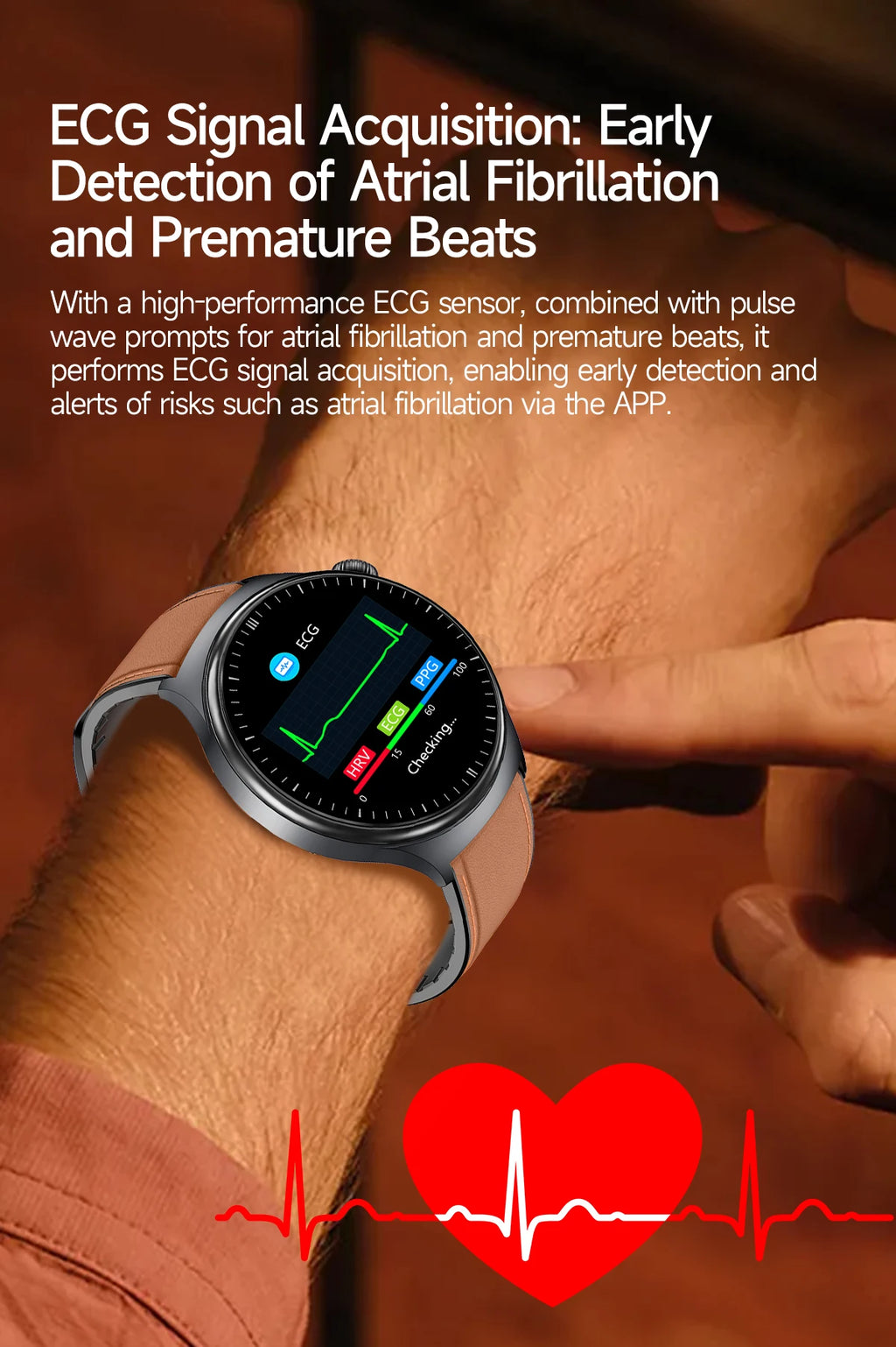 2026 New Diagnosis ECG Smart Watch Sport AI Accurate Uric Acid Blood Pressure Body Fat Five Organ Fitness Waterproof Smartwatch