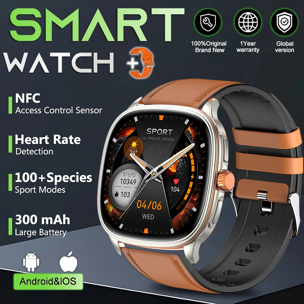 1.39-Inch AMOLED Smartwatch with NFC, Bluetooth Calling & 100 Sports Modes