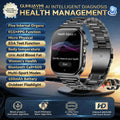 AMOLED Health Smartwatch with ECG, Blood Oxygen, Blood Pressure & Body Fat Tracking