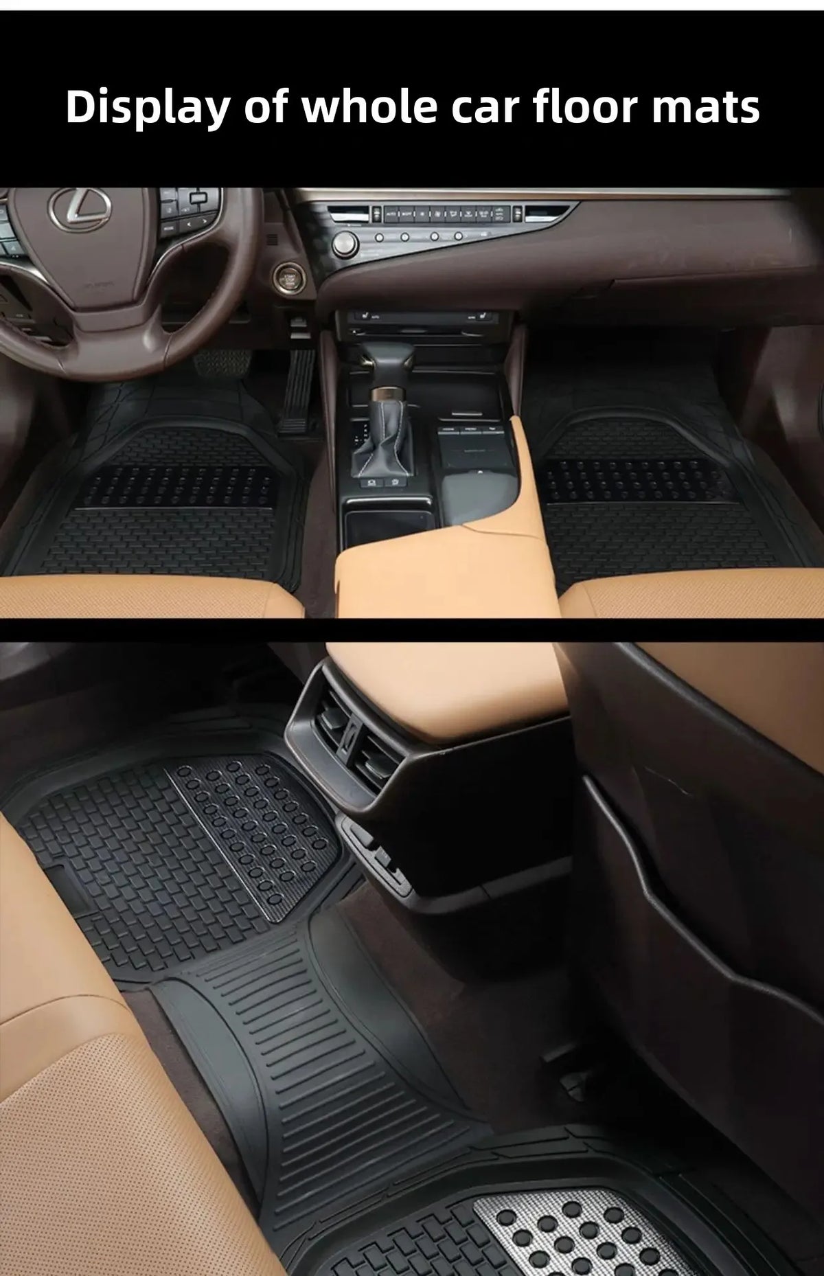 Alfombrillas de goma universales para coche para todas las estaciones Alfombrillas impermeables Alfombrillas protectoras para el interior de vehículos para automóviles