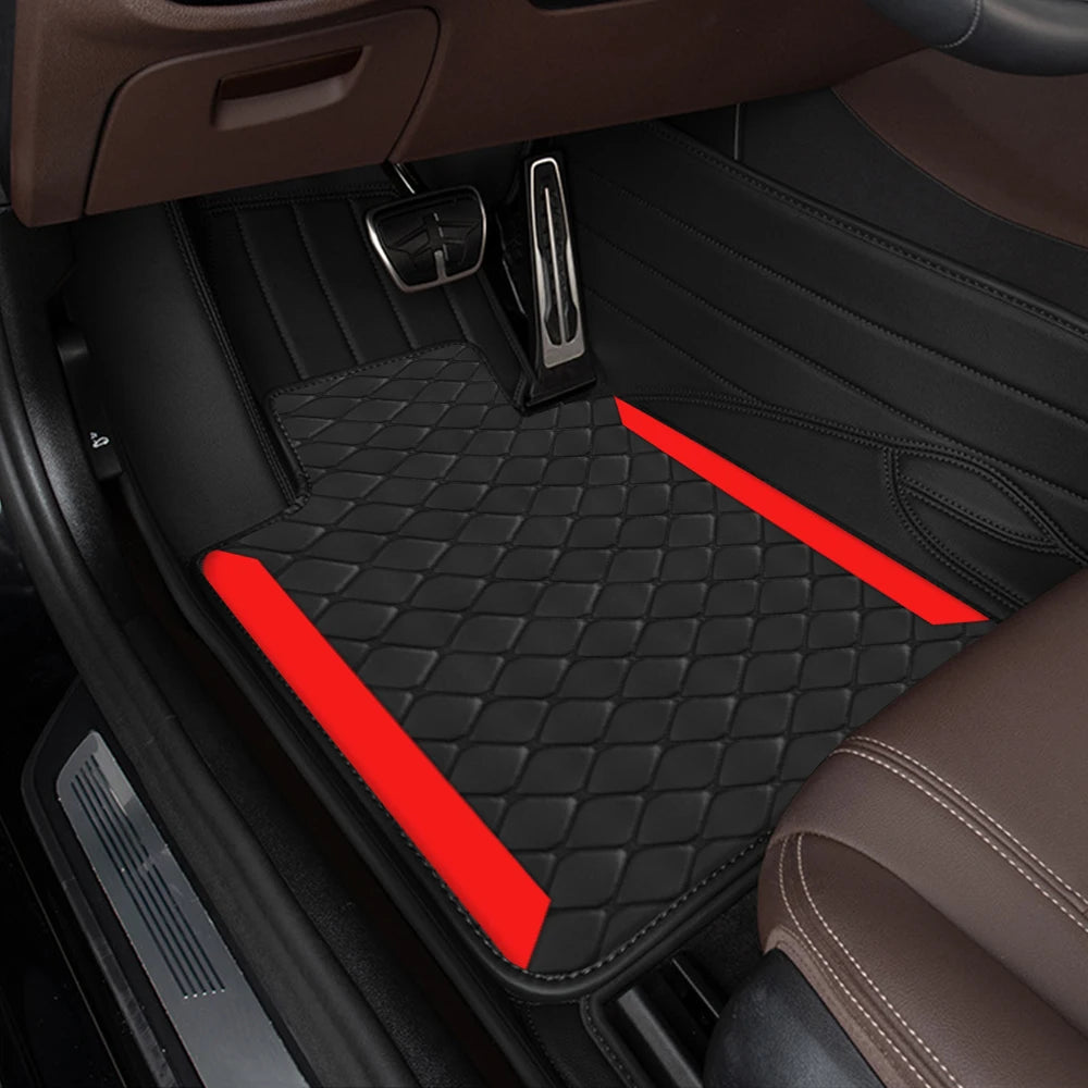 Luxury PU Leather Car Floor Mats 4pcs – Left-Hand Drive