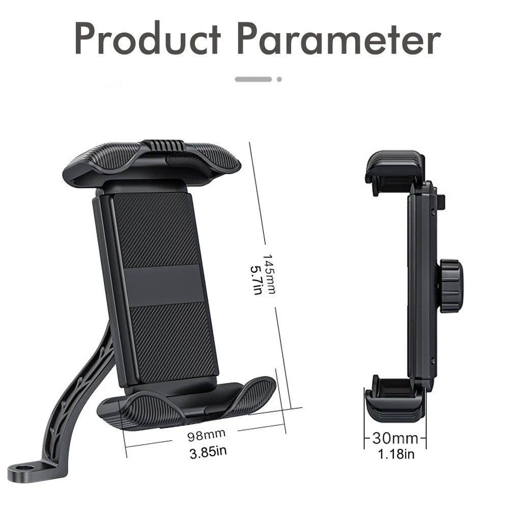 Bike Phone Holder Motorcycle Rearview Mirror Phone Mount Stand Bike Scooter Handlebar Cradle Clip Outdoor Navigation Universal