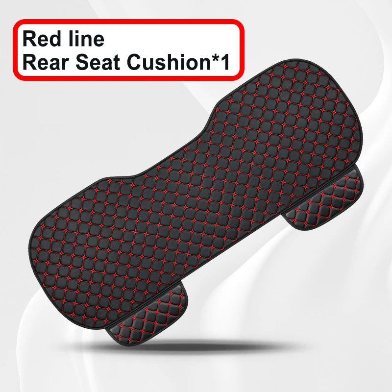 PU Leather Car Seat Cover Universal Minimalism Soft Seat Cushion Protective Cover with Storage Pocket Car Interior Accessories