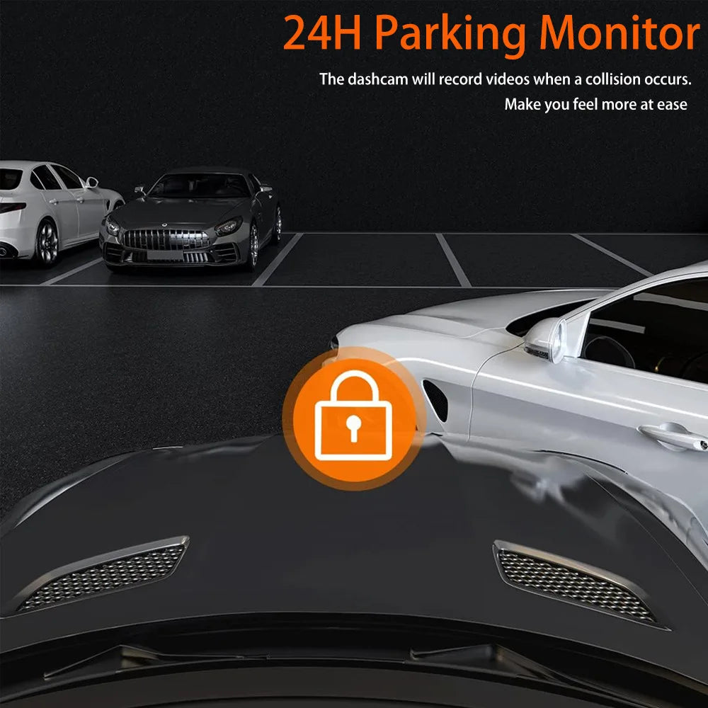 4 Channel 360° Dash Cam Black Box for Car Video Recorder DVR Camera FHD 1080P Night Vision Loop Recording 24H Parking Monitor