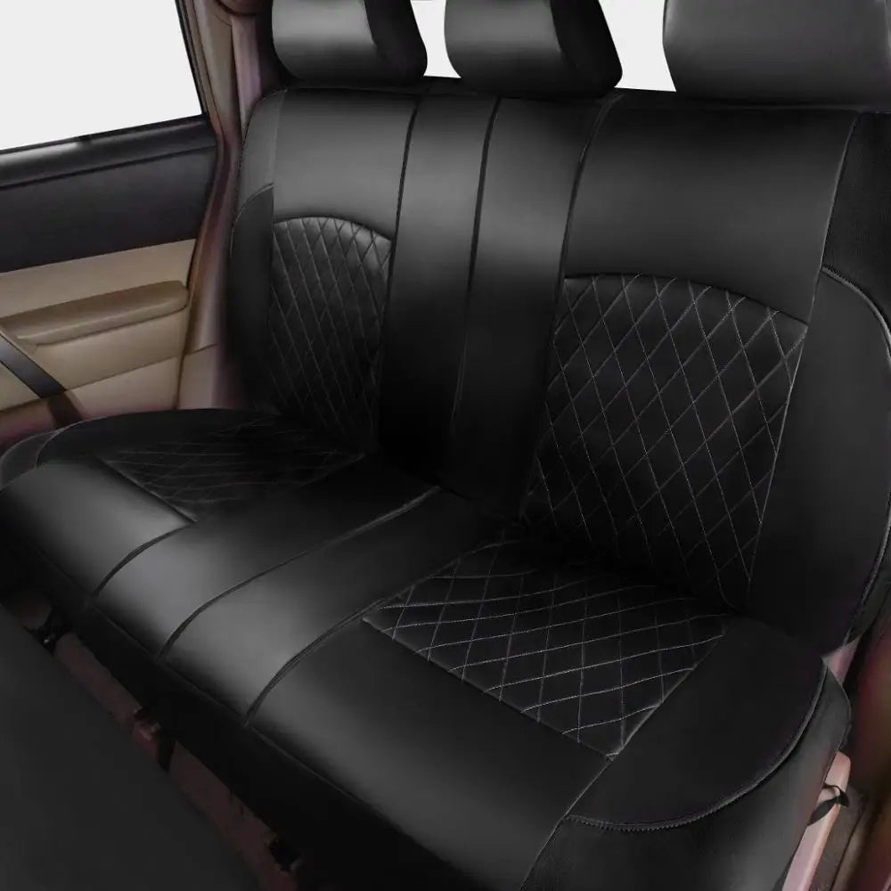 SEAMETAL Full-Surrouded Car Seat Cover Breathable Leatherette Seat Cushion Anti Scratch Seat Protector Cover for Sedan Suv Truck