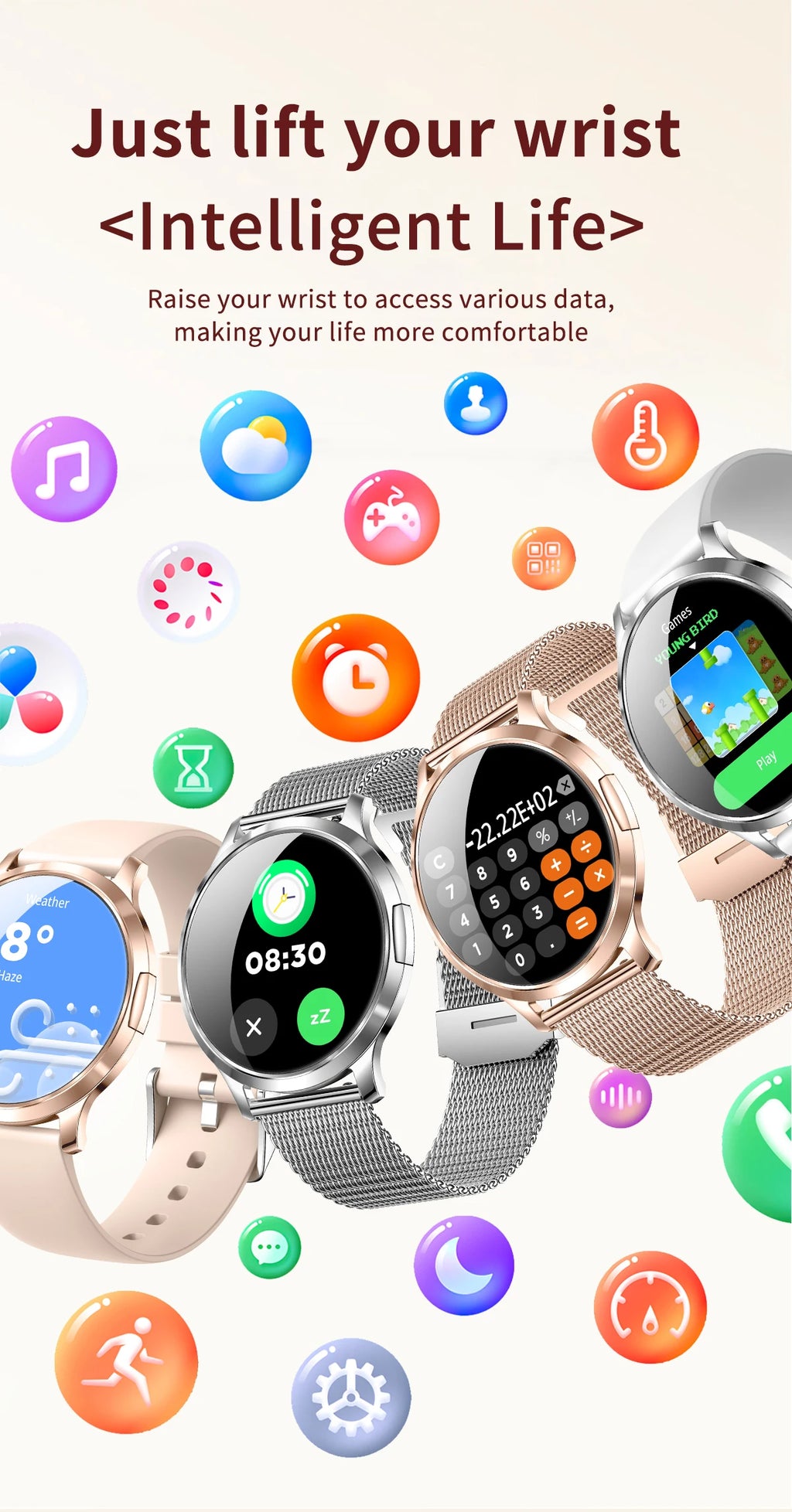1.32-Inch AMOLED Smartwatch with 100+ Sports Modes & Bluetooth Calling