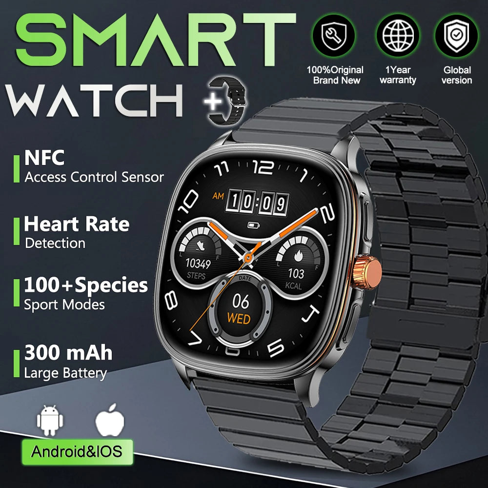 1.39-Inch AMOLED Smartwatch with NFC, Bluetooth Calling & 100 Sports Modes