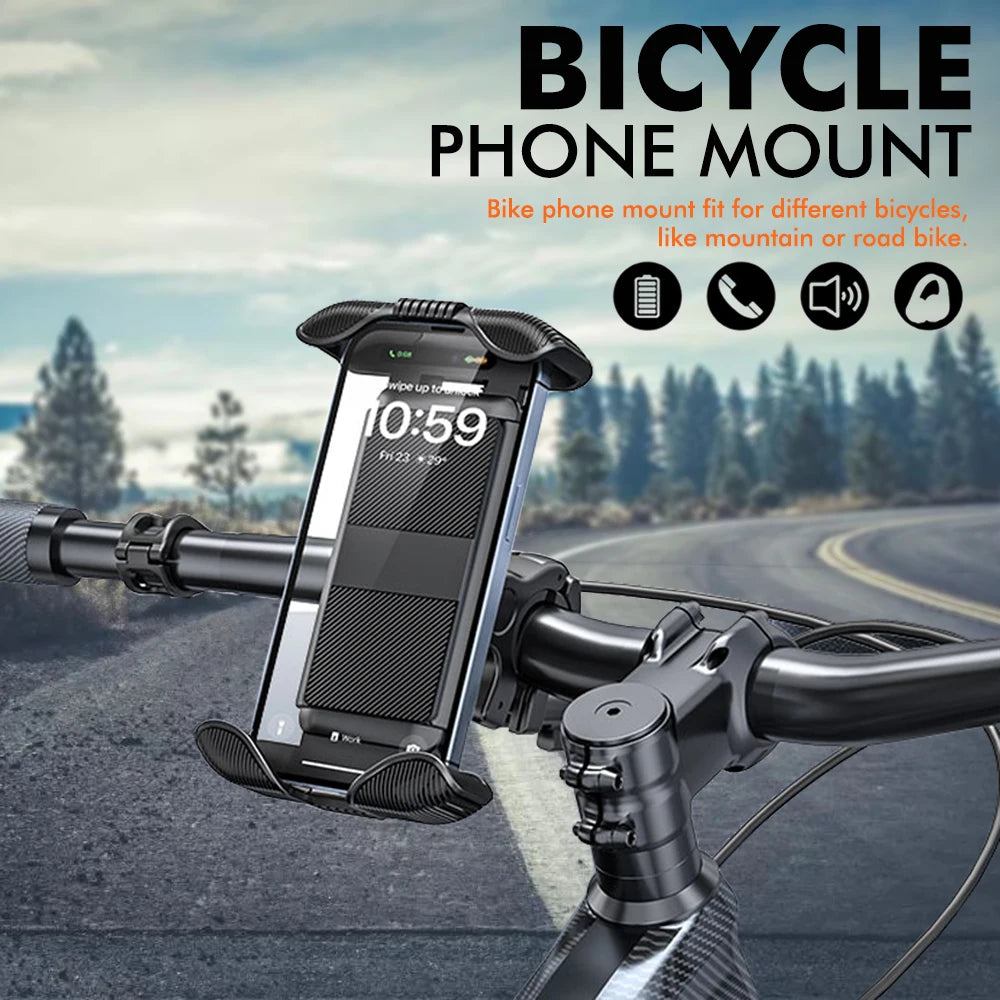 Bike Phone Holder Motorcycle Rearview Mirror Phone Mount Stand Bike Scooter Handlebar Cradle Clip Outdoor Navigation Universal