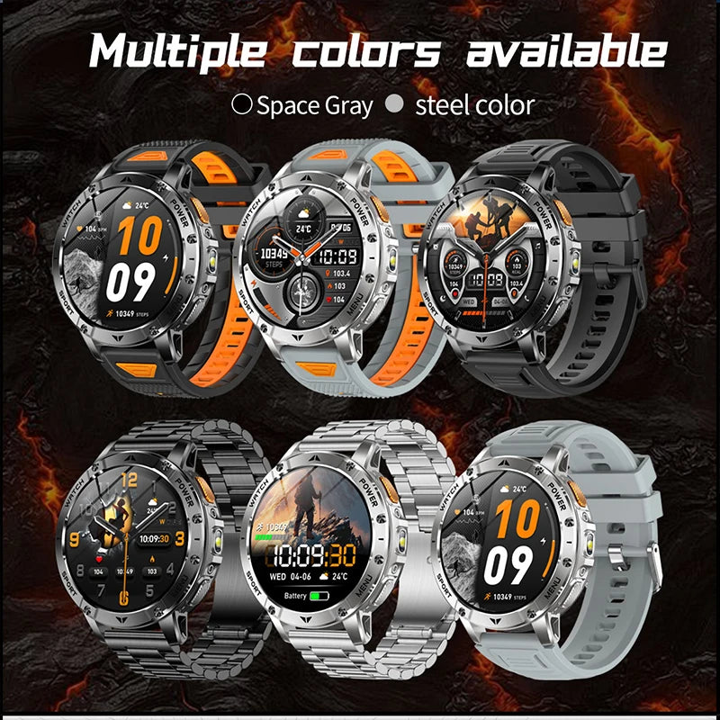 1.7-Inch IPS Smartwatch with Bluetooth Calls, SOS & 120+ Sports Modes