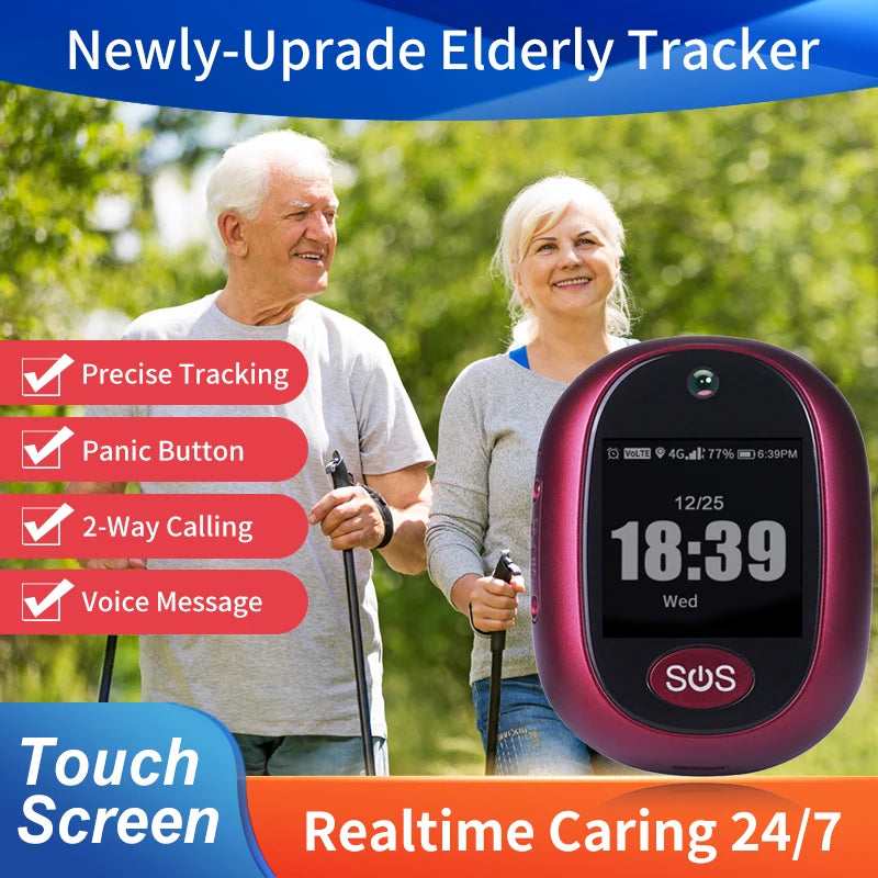 2026 Elder 4G Smart Watch V45 Touch GPS Tracker WIFI SOS GPS Tracking Pendant GPS Tracker Alarm Talking Clock IP 67 Waterproof