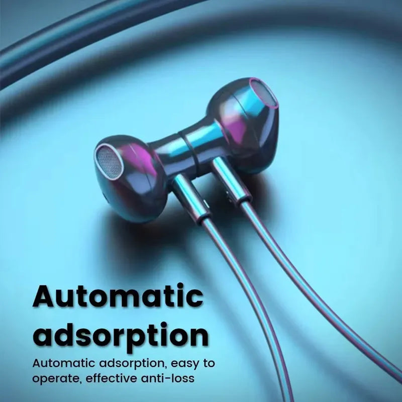Auriculares inalámbricos de cuello Bluetooth 5.3 – Pantalla LED, Auriculares deportivos impermeables