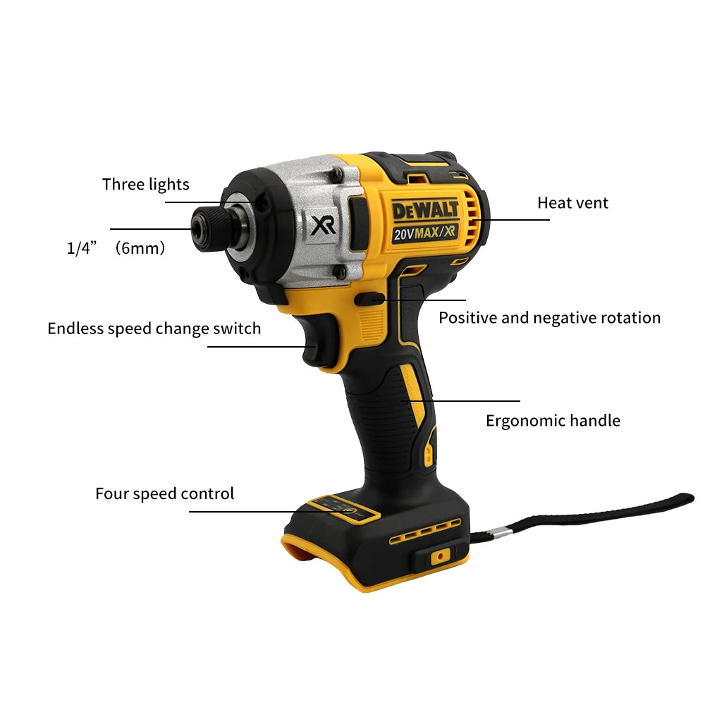 DEWALT DCD887 Cordless Brushless Electric Drill — Screwdriver Power Tool for Drilling & Screw Removal